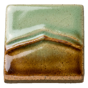 Specimen of a glazed ceramic tile