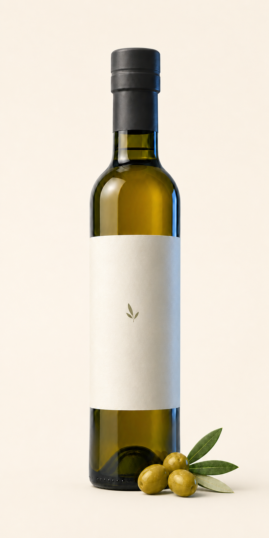 Unbranded olive-oil bottle