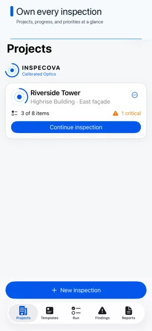 Inspecova interface