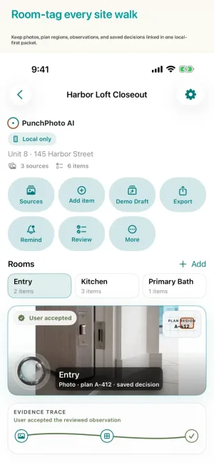 PunchPhoto AI interface