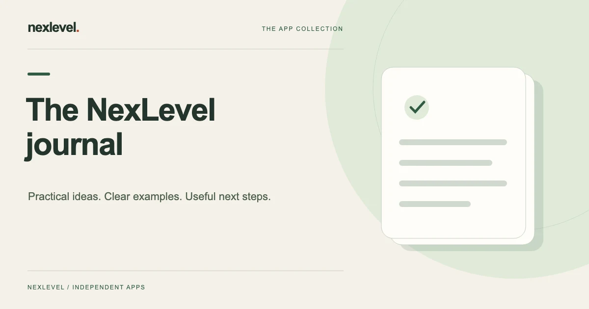 The NexLevel journal editorial cover with a layered document illustration; not an app screenshot.